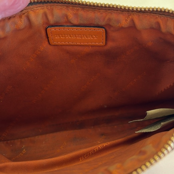 ⭐️Burberry Haymarket Check Small Peyton Crossbody Bag Burnt Amber—For Repair - Picture 7 of 12